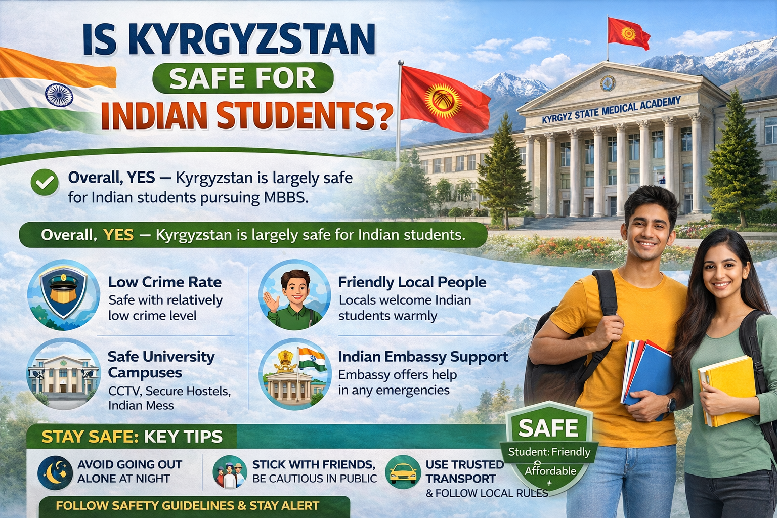 Is Kyrgyzstan safe for Indian students?